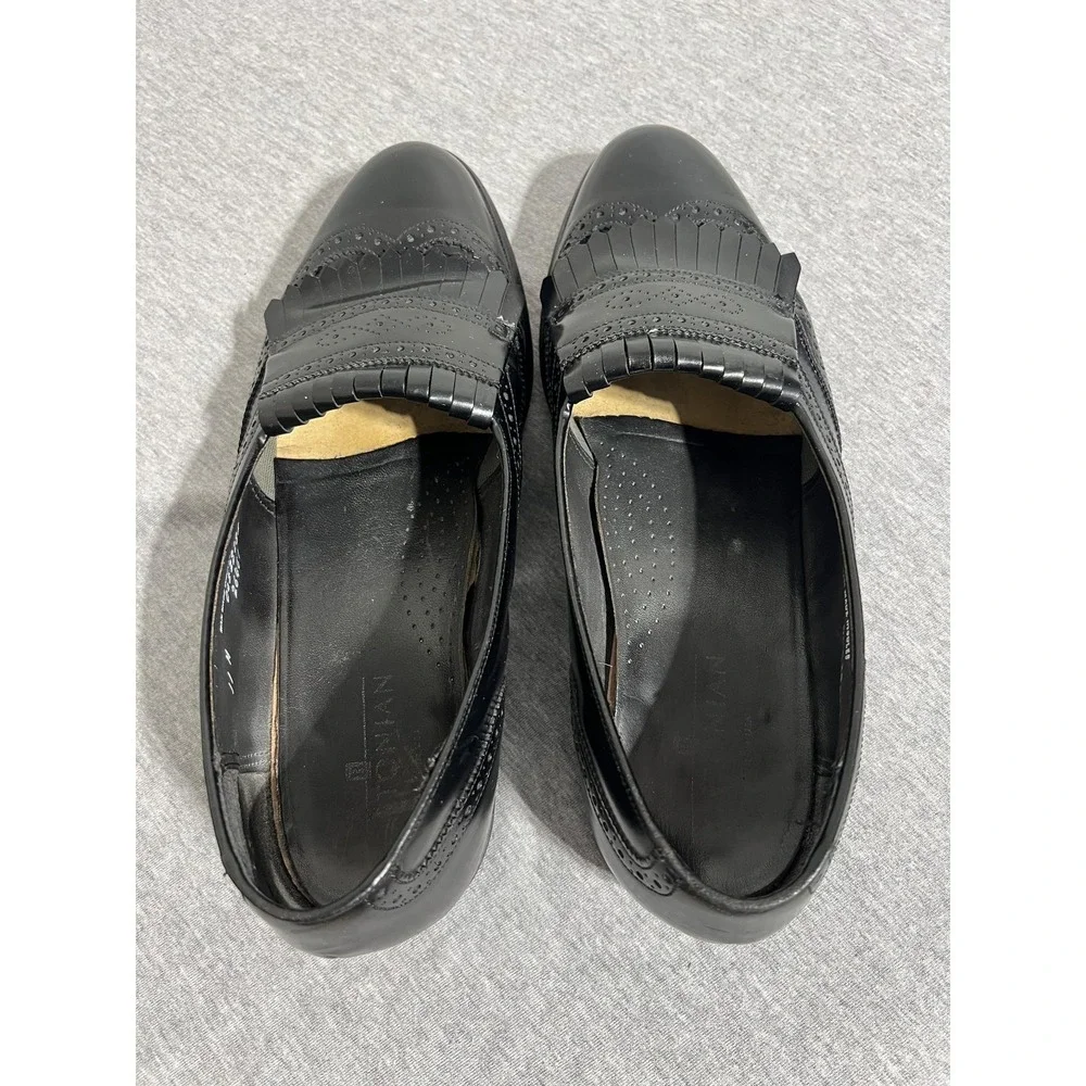 Bostonian Shoes Mens Size 11 Black Kiltie Fringe Loafers Brogue Made USA
